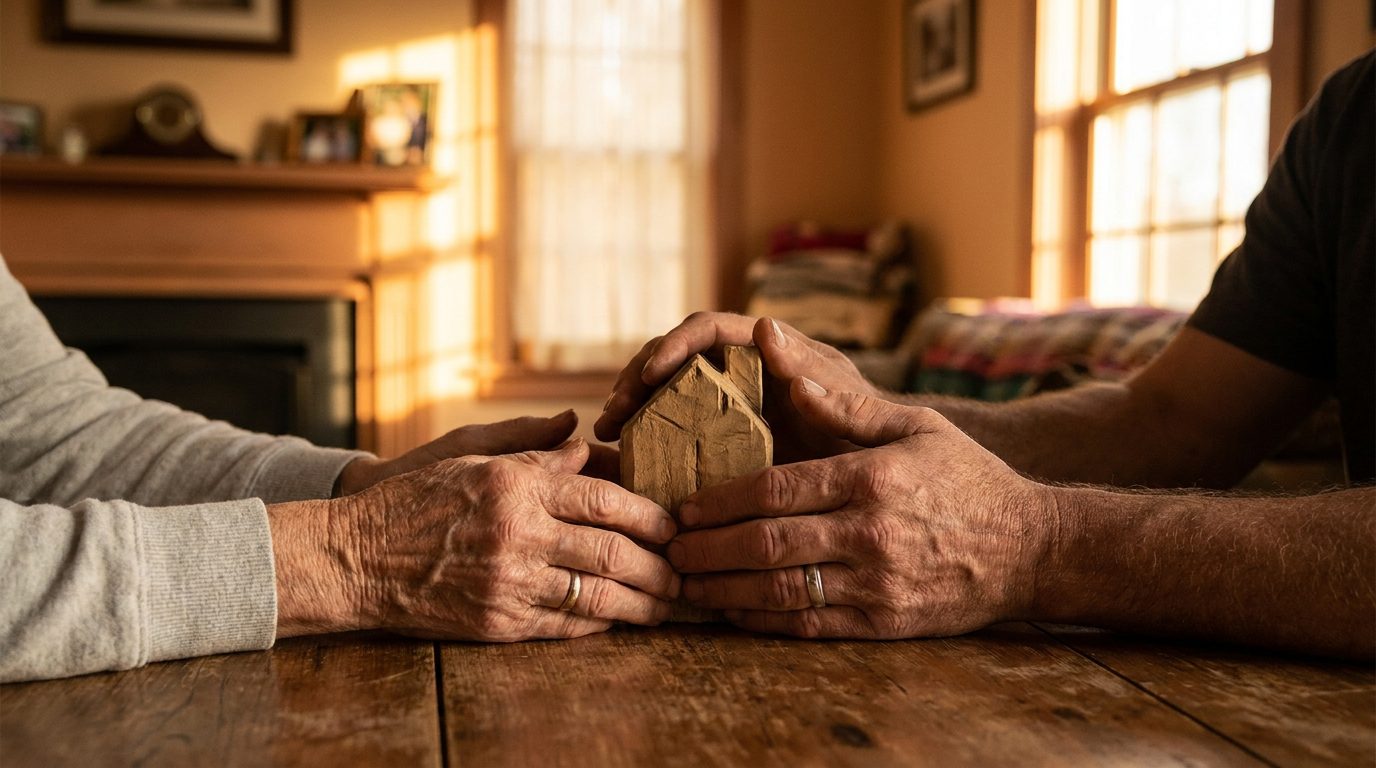 Mãos dadas pela casa